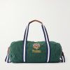 + Wimbledon Embroidered Cotton Duffle Bag + Wimbledon Embroidered Cotton Duffle Bag