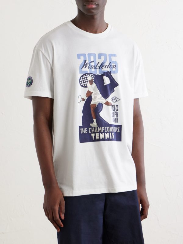 + Wimbledon Printed Cotton-Jersey T-Shirt - FR + Wimbledon Printed Cotton-Jersey T-Shirt - FR