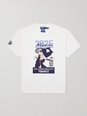 + Wimbledon Printed Cotton-Jersey T-Shirt