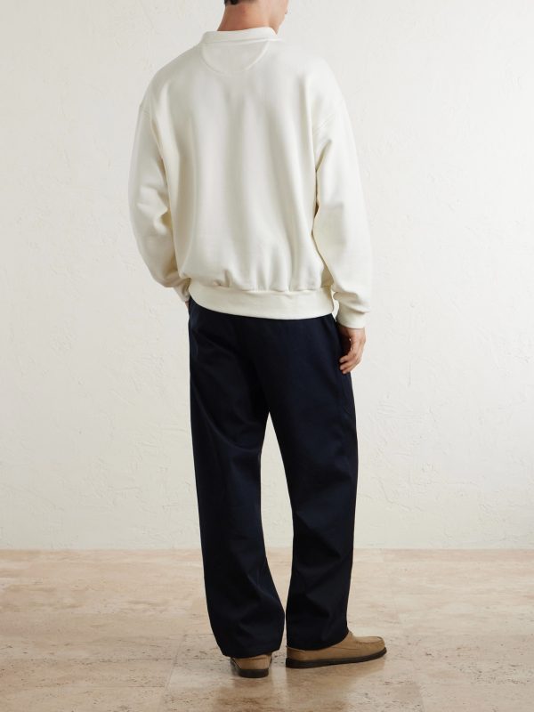 + Wimbledon Logo-Embroidered Cotton Sweatshirt - BK + Wimbledon Logo-Embroidered Cotton Sweatshirt - BK