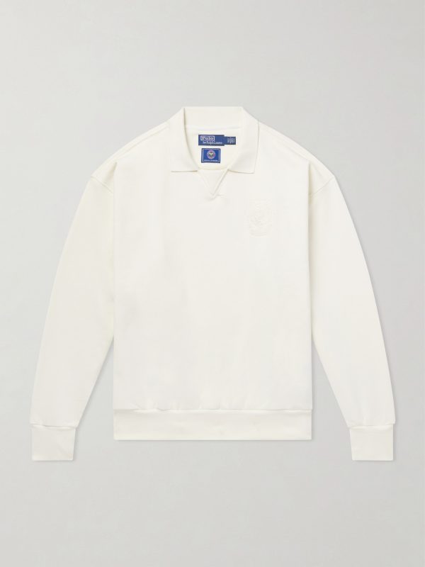 + Wimbledon Logo-Embroidered Cotton Sweatshirt + Wimbledon Logo-Embroidered Cotton Sweatshirt