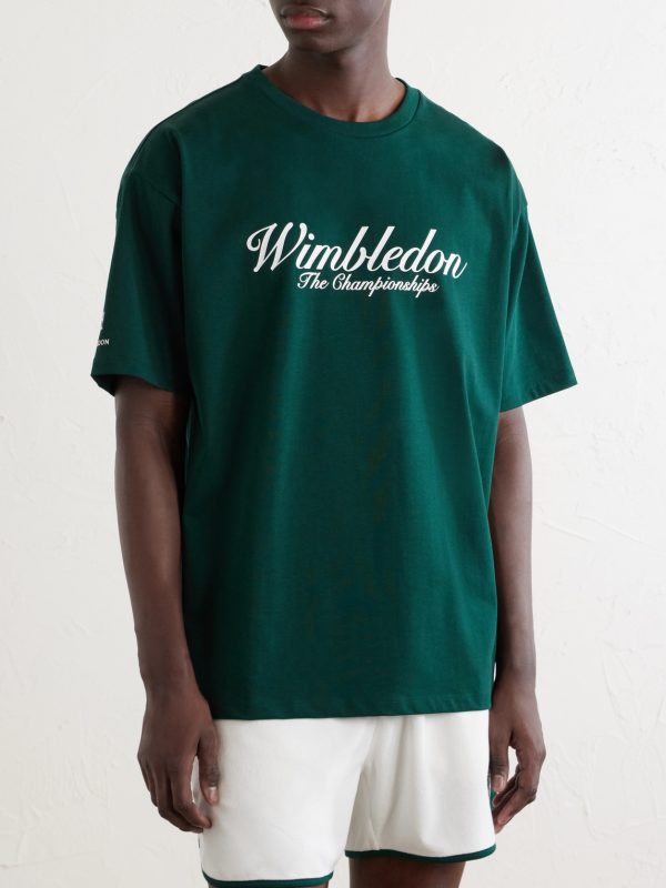 + Wimbledon Logo-Print Cotton-Jersey T-Shirt - FR + Wimbledon Logo-Print Cotton-Jersey T-Shirt - FR