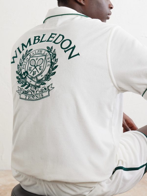 + Wimbledon Logo-Embroidered Cotton-Blend Terry Shirt - E1