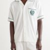 + Wimbledon Logo-Embroidered Cotton-Blend Terry Shirt - FR