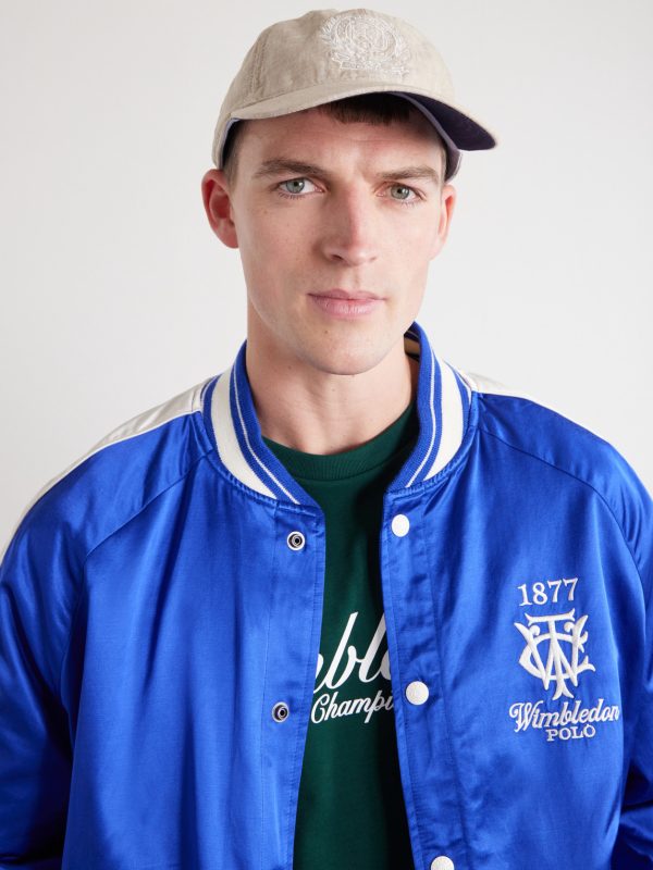 + Wimbledon Logo-Embroidered Linen Baseball Cap - OU + Wimbledon Logo-Embroidered Linen Baseball Cap - OU