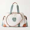 + Wimbledon Leather-Trimmed Canvas Tote Bag + Wimbledon Leather-Trimmed Canvas Tote Bag