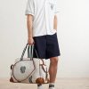 + Wimbledon Leather-Trimmed Canvas Tote Bag - OU + Wimbledon Leather-Trimmed Canvas Tote Bag - OU