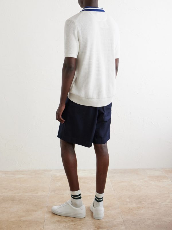 +Wimbledon Embroidered Cotton-Knitted Shirt - BK +Wimbledon Embroidered Cotton-Knitted Shirt - BK