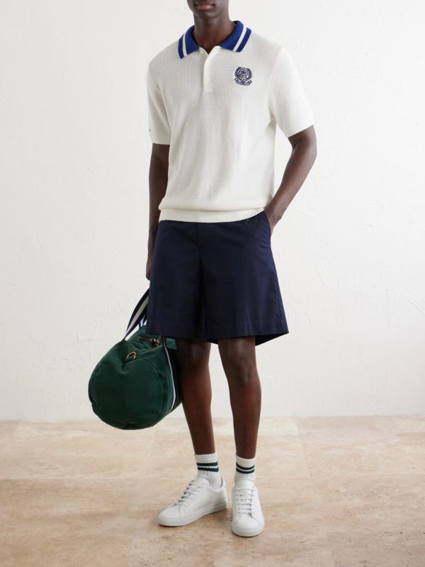 +Wimbledon Embroidered Cotton-Knitted Shirt - OU +Wimbledon Embroidered Cotton-Knitted Shirt - OU