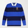 + Wimbledon Logo-Embroidered Striped Cotton Polo-Shirt
