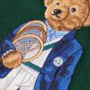 + Wimbledon Embroidered Leather-Trim Medium Cotton Tote Bag - CU + Wimbledon Embroidered Leather-Trim Medium Cotton Tote Bag - CU