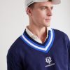 + Wimbledon Logo-Embroidered Leather-Trimmed Cotton-Twill Baseball Cap - FR