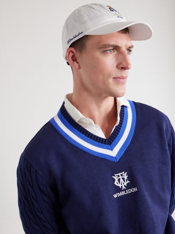 + Wimbledon Logo-Embroidered Leather-Trimmed Cotton-Twill Baseball Cap - FR