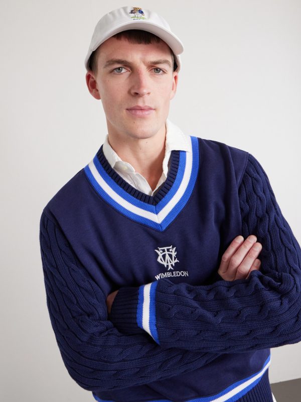 + Wimbledon Logo-Embroidered Leather-Trimmed Cotton-Twill Baseball Cap - OU