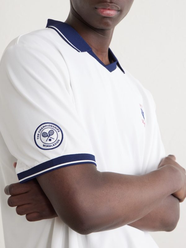 + Wimbledon Logo-Embroidered Piqué Polo Shirt - CU
