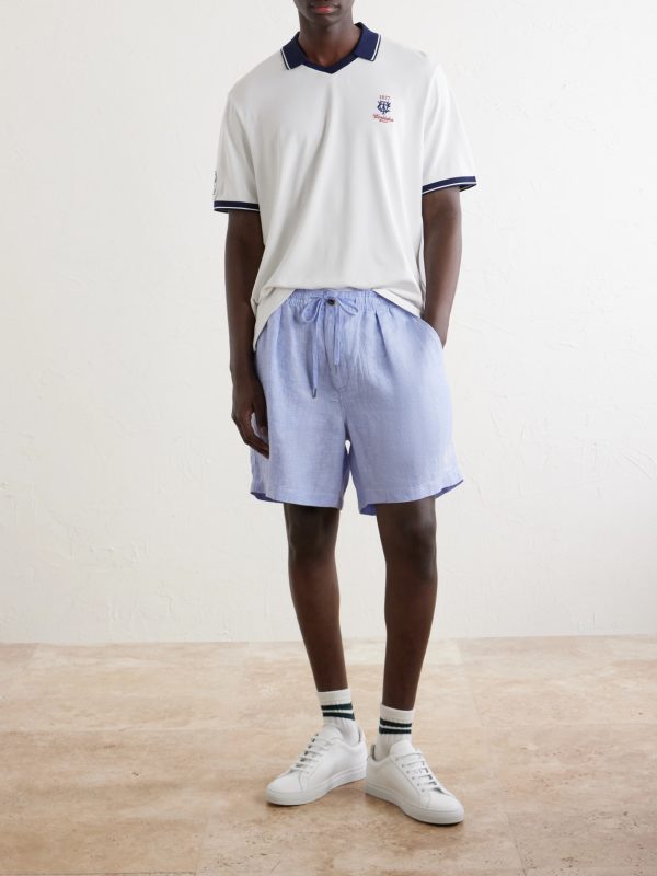 + Wimbledon Logo-Embroidered Piqué Polo Shirt - OU