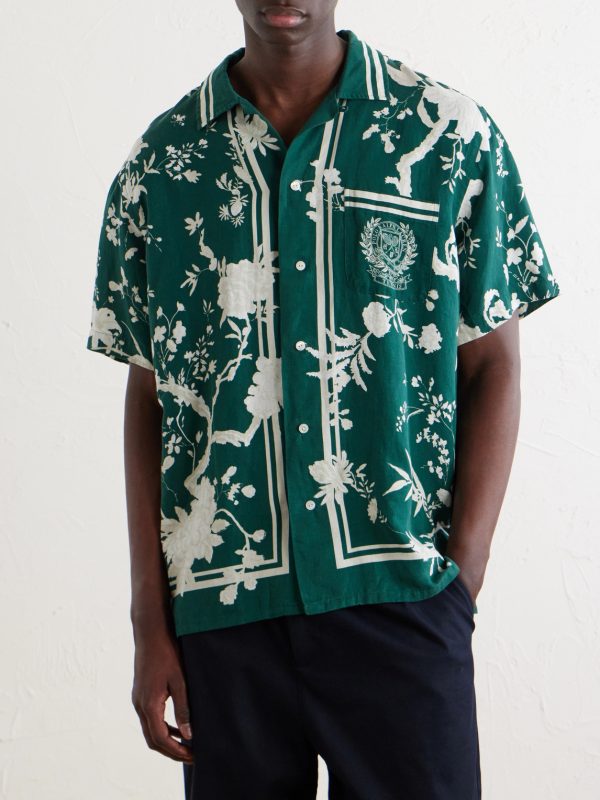 + Wimbledon Printed Linen and Silk-Blend Shirt - FR + Wimbledon Printed Linen and Silk-Blend Shirt - FR