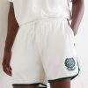 + Wimbledon Embroidered Straight-Leg Cotton-Blend Shorts - CU + Wimbledon Embroidered Straight-Leg Cotton-Blend Shorts - CU