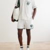 + Wimbledon Embroidered Straight-Leg Cotton-Blend Shorts - OU + Wimbledon Embroidered Straight-Leg Cotton-Blend Shorts - OU