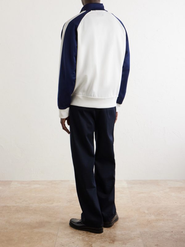 + Wimbledon Logo-Embroidered Cotton-Blend Piqué Zip-Up Sweatshirt - BK