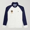 + Wimbledon Logo-Embroidered Cotton-Blend Piqué Zip-Up Sweatshirt