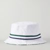 + Wimbledon Logo-Embroidered Reversible Cotton-Twill Bucket Hat - BK