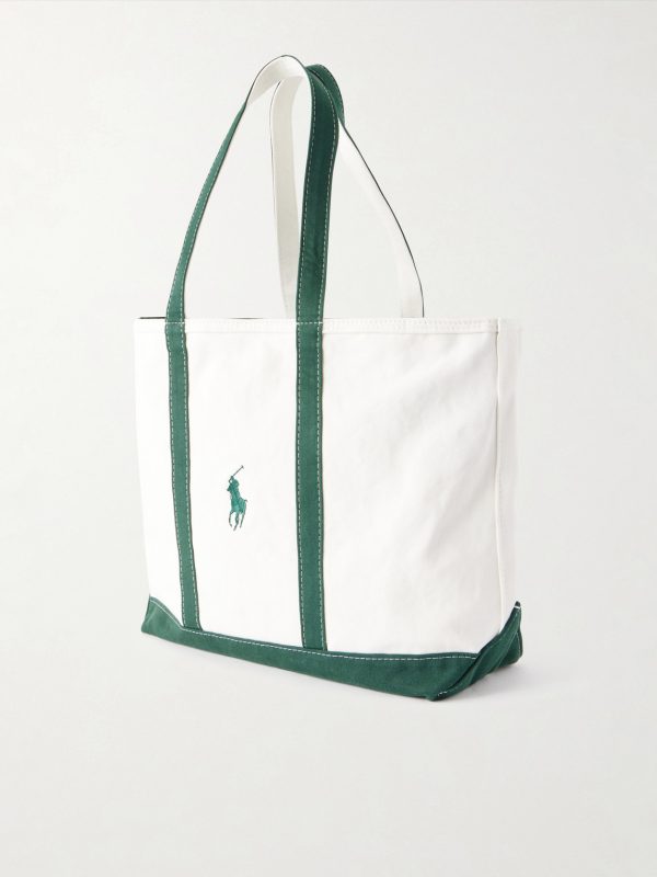 +Wimbledon Embroidered Large Cotton Tote Bag - BK +Wimbledon Embroidered Large Cotton Tote Bag - BK