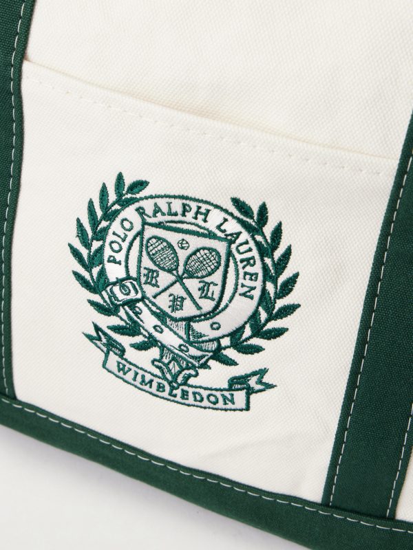 +Wimbledon Embroidered Large Cotton Tote Bag - CU +Wimbledon Embroidered Large Cotton Tote Bag - CU