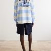 + Wimbledon Logo-Embroidered Striped Cotton Polo Shirt - BK