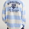 + Wimbledon Logo-Embroidered Striped Cotton Polo Shirt - CU