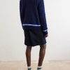+ Wimbledon Logo-Embroidered Cable-Knit Cotton-Blend Fleece Sweater - BK + Wimbledon Logo-Embroidered Cable-Knit Cotton-Blend Fleece Sweater - BK