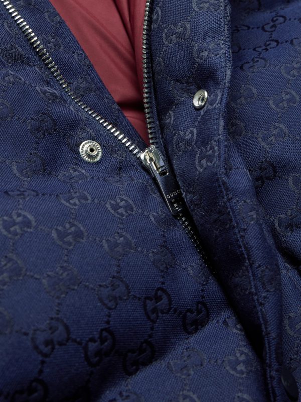Quilted Logo-Jacquard Cotton-Blend Canvas Hooded Down Jacket - CU Quilted Logo-Jacquard Cotton-Blend Canvas Hooded Down Jacket - CU