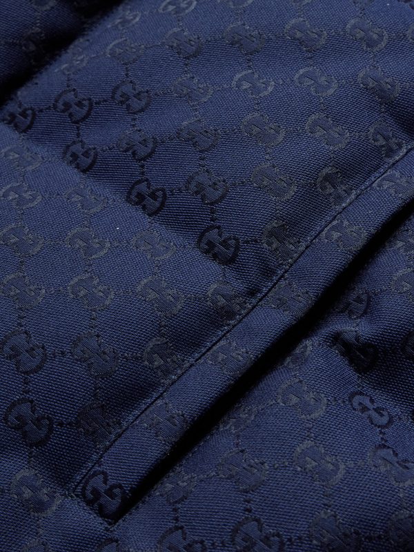Quilted Logo-Jacquard Cotton-Blend Canvas Hooded Down Jacket - E1 Quilted Logo-Jacquard Cotton-Blend Canvas Hooded Down Jacket - E1