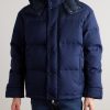 Quilted Logo-Jacquard Cotton-Blend Canvas Hooded Down Jacket - FR Quilted Logo-Jacquard Cotton-Blend Canvas Hooded Down Jacket - FR