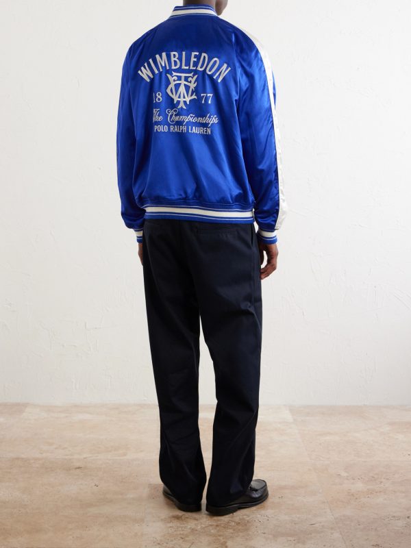 + Wimbledon Cotton-Blend Woven Bomber Jacket - BK + Wimbledon Cotton-Blend Woven Bomber Jacket - BK