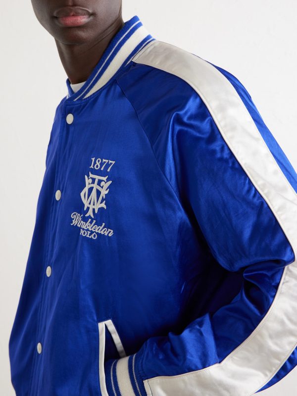 + Wimbledon Cotton-Blend Woven Bomber Jacket - CU + Wimbledon Cotton-Blend Woven Bomber Jacket - CU