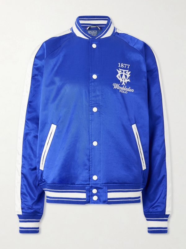 + Wimbledon Cotton-Blend Woven Bomber Jacket + Wimbledon Cotton-Blend Woven Bomber Jacket