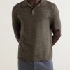 Ravi Top Silk, Cashmere and Linen-Blend Polo Shirt - FR