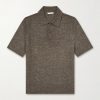 Ravi Top Silk, Cashmere and Linen-Blend Polo Shirt