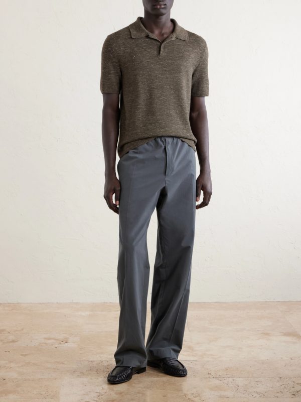 Ravi Top Silk, Cashmere and Linen-Blend Polo Shirt - OU