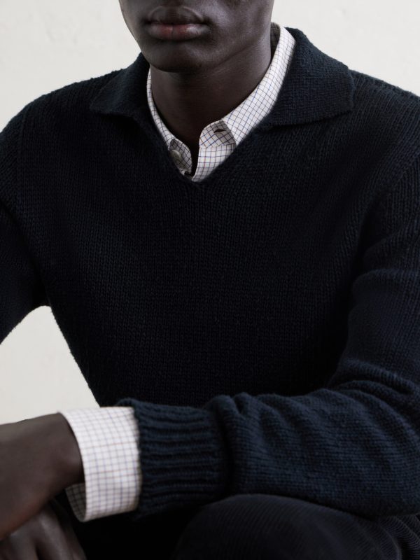 Keegan Top Open-Collar Cotton and Linen-Blend Polo Shirt - CU