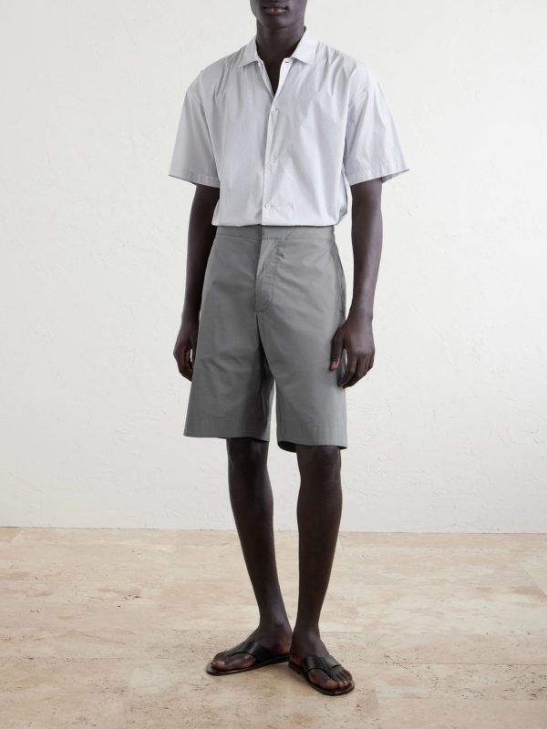 Tierra Straight-Leg Cotton-Blend Shorts - OU
