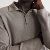 Bertram Top Ribbed Cashmere Polo Shirt - CU