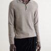 Bertram Top Ribbed Cashmere Polo Shirt - FR