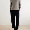 Bertram Top Ribbed Cashmere Polo Shirt - OU