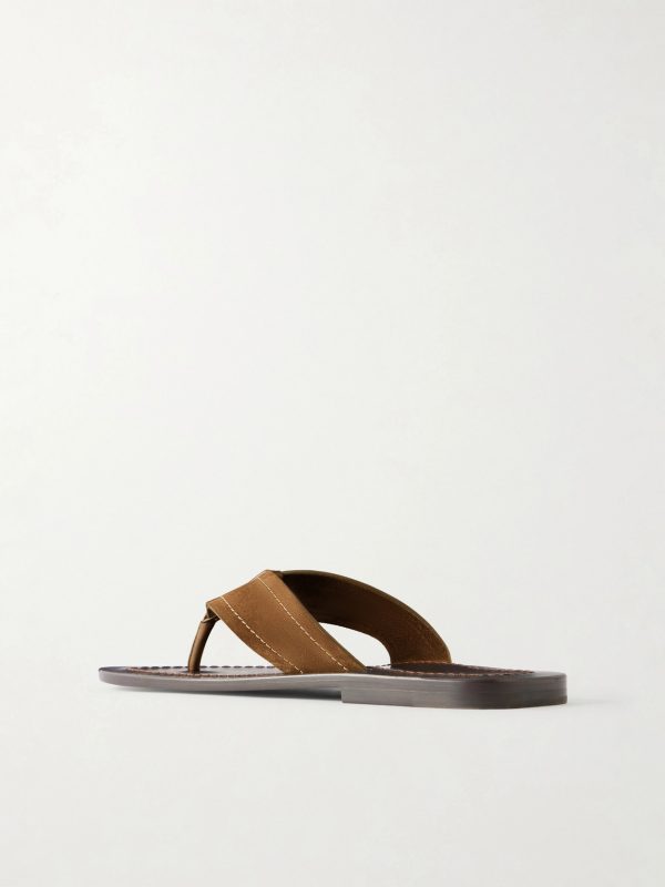 Dan Suede Flip Flop Sandals - BK