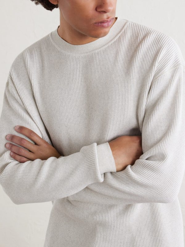 Masaki Top Waffle-Knit Cotton Sweater - E1 Masaki Top Waffle-Knit Cotton Sweater - E1