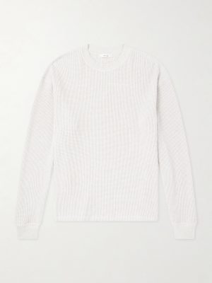 Masaki Top Waffle-Knit Cotton Sweater Masaki Top Waffle-Knit Cotton Sweater