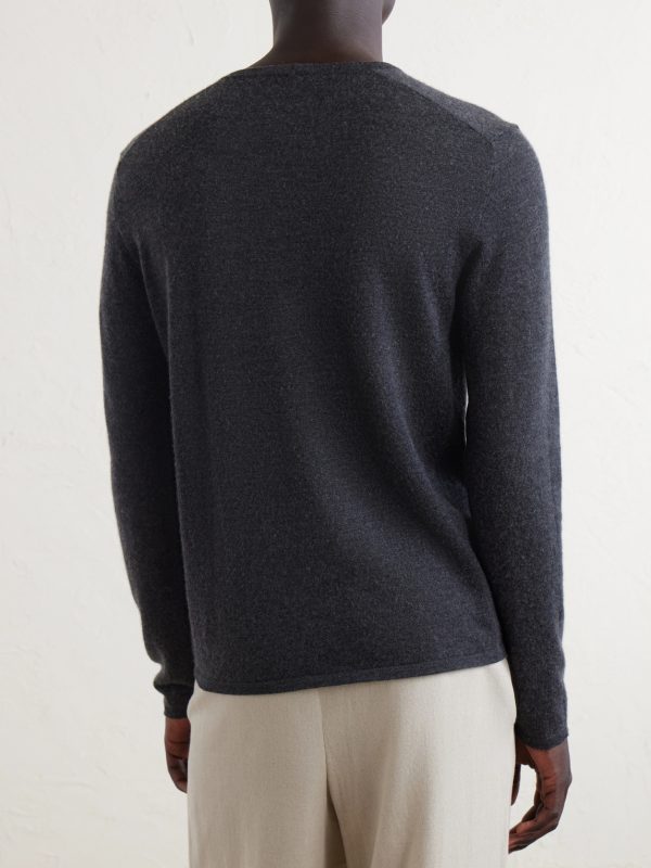 Ayan Cashmere and Silk-Blend Henley Shirt - BK Ayan Cashmere and Silk-Blend Henley Shirt - BK