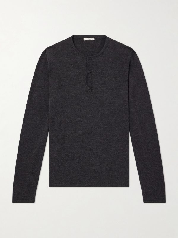 Ayan Cashmere and Silk-Blend Henley Shirt Ayan Cashmere and Silk-Blend Henley Shirt